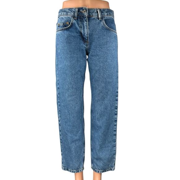 Collusion Denim - Collusion 004 Womens Blue Mid Rise Relaxed Baggy Straight Denim Jeans Size 26/28